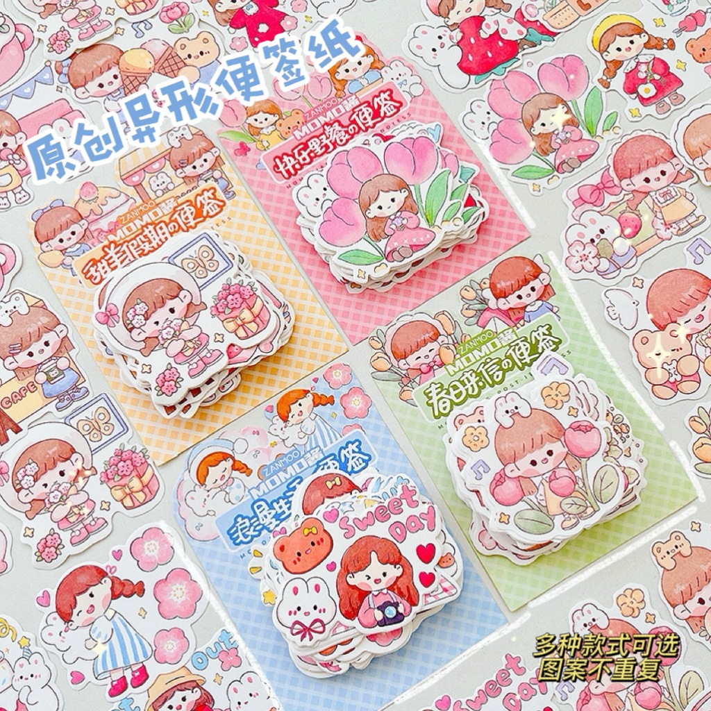 (100 ชิ้น/ชิ้น)กระดาษโน๊ตการ์ตูนกระดาษโน้ตปราศจากกาว