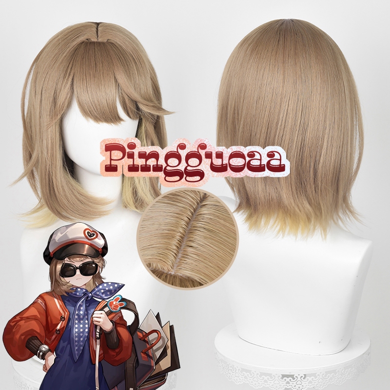 Reverse:1999 Regulus Cosplay Wig 38cm Mixed Color Short Hair Heat Resistant Synthetic Wigs Halloween