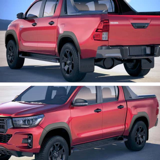 Revoคิ้วล้อ แต่ง ซุ้มล้อ พลาสติกABS ใส่ได้แคป/4ประตู 4pcs สีดำด้าน แคป for TOYOTA REVO 2015-2022