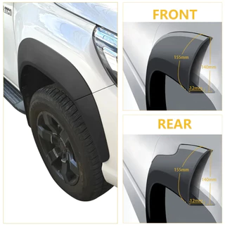 Revoคิ้วล้อ แต่ง ซุ้มล้อ พลาสติกABS ใส่ได้แคป/4ประตู 4pcs สีดำด้าน แคป for TOYOTA REVO 2015-2022