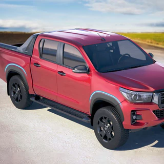 Revoคิ้วล้อ แต่ง ซุ้มล้อ พลาสติกABS ใส่ได้แคป/4ประตู 4pcs สีดำด้าน แคป for TOYOTA REVO 2015-2022