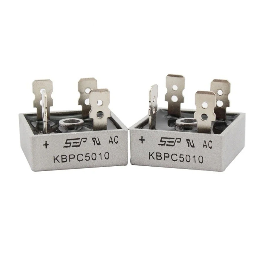 วงจรเรียงกระแสไดโอด KBPC5010 KBPC 5010 50A 1000V สําหรับพาวเวอร์ซัพพลายวงจรเรียงกระแส 2 ชิ้น