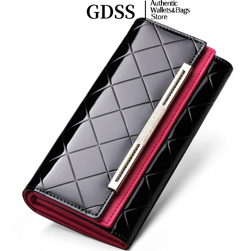 Gdss กระเป๋าสตางค์ หนังแท้ 100% ใบยาว ความจุขนาดใหญ่ สไตล์เรโทร สําหรับผู้หญิง