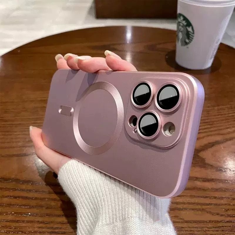 ใหม่ เคสโทรศัพท์มือถือแบบแม่เหล็ก กระจกคู่ กันรอยเลนส์กล้อง สําหรับ IPhone 13 15 12 Pro Max 14 Pro Max