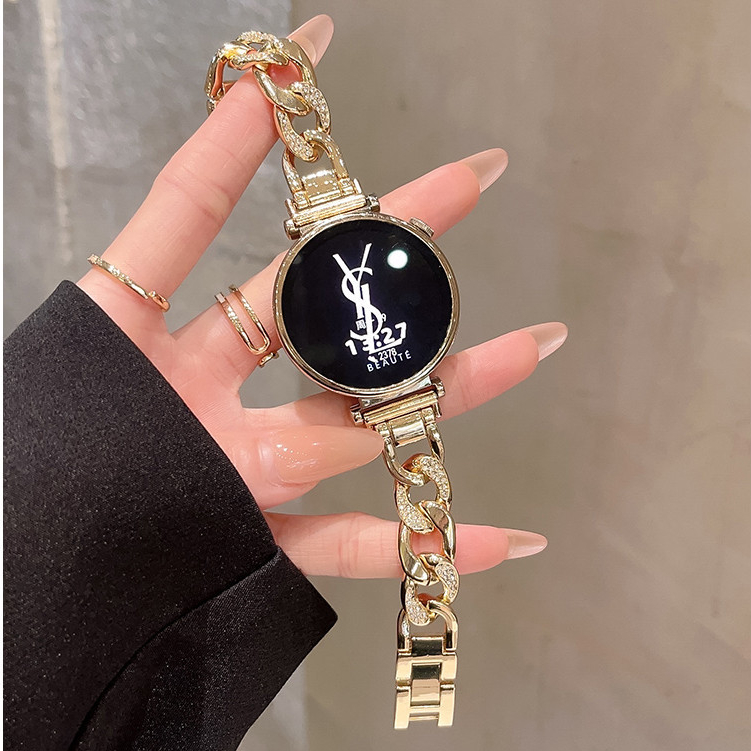 สายนาฬิกาข้อมือโลหะ ประดับเพชร ระบายอากาศ ระดับไฮเอนด์ สําหรับ Huawei Watch GT4 GT3 gt2 watch3pro watch4pro gt2 gt1 41 มม.