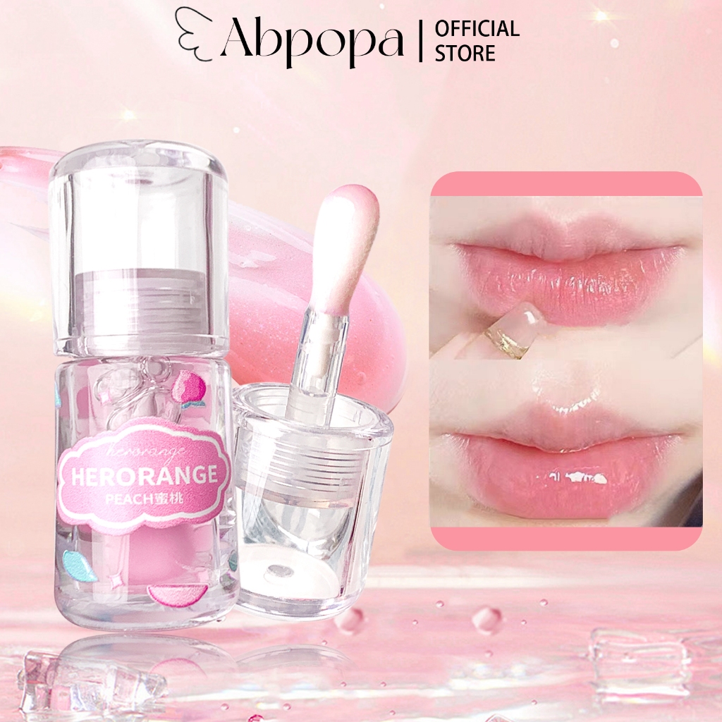 Abpopa HERORANGE Moisturizing and Lovely Fruity Lip Oil ให้ความชุ่มชื้นและปรับปรุงเส้นริมฝีปาก ​3 สี