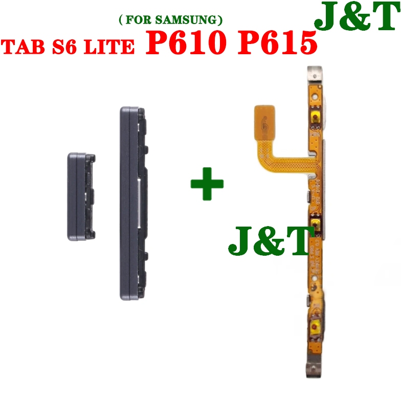 ปุ่มเปิดปิดเปิดปิด Flex สําหรับ Samsung Tab S6 Lite P610 P615 ขึ้นลงปุ่มด้านข้างสายริบบิ้น