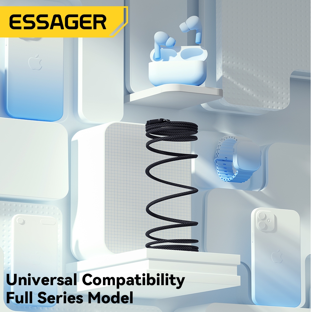 Essager 29W 60W 100W สายเคเบิลข้อมูลแม่เหล็ก Type C Ios USB A สายชาร์จเร็ว สําหรับโทรศัพท์ - ภาพย่อย 3