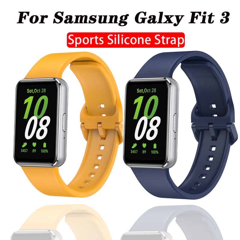 สายนาฬิกาข้อมือ ซิลิโคนนิ่ม ปรับได้ แบบเปลี่ยน สําหรับ Samsung Galaxy Fit3 Smartwatch Samsung Galaxy Fit 3 Sports Bands Straps 2024