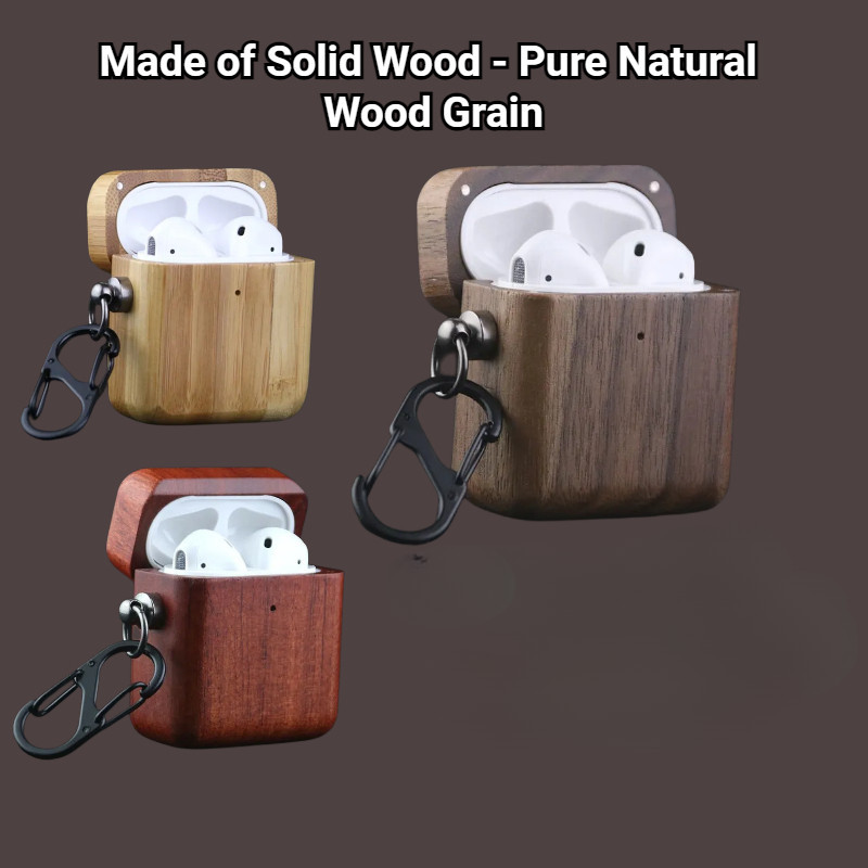 เคสหูฟังบลูทูธ วัสดุไม้ รวมทุกอย่าง สําหรับ Airpods 1 2 3 pro