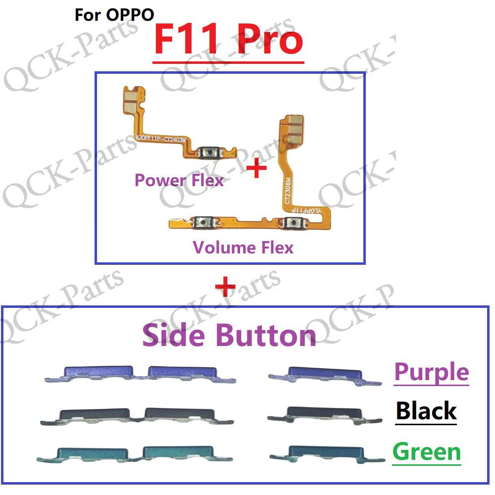 สวิตช์เปิดปิดคีย์ปิดเสียงปุ่มปรับระดับเสียงเงียบสายริบบิ้น Flex สําหรับ OPPO F11 Pro
