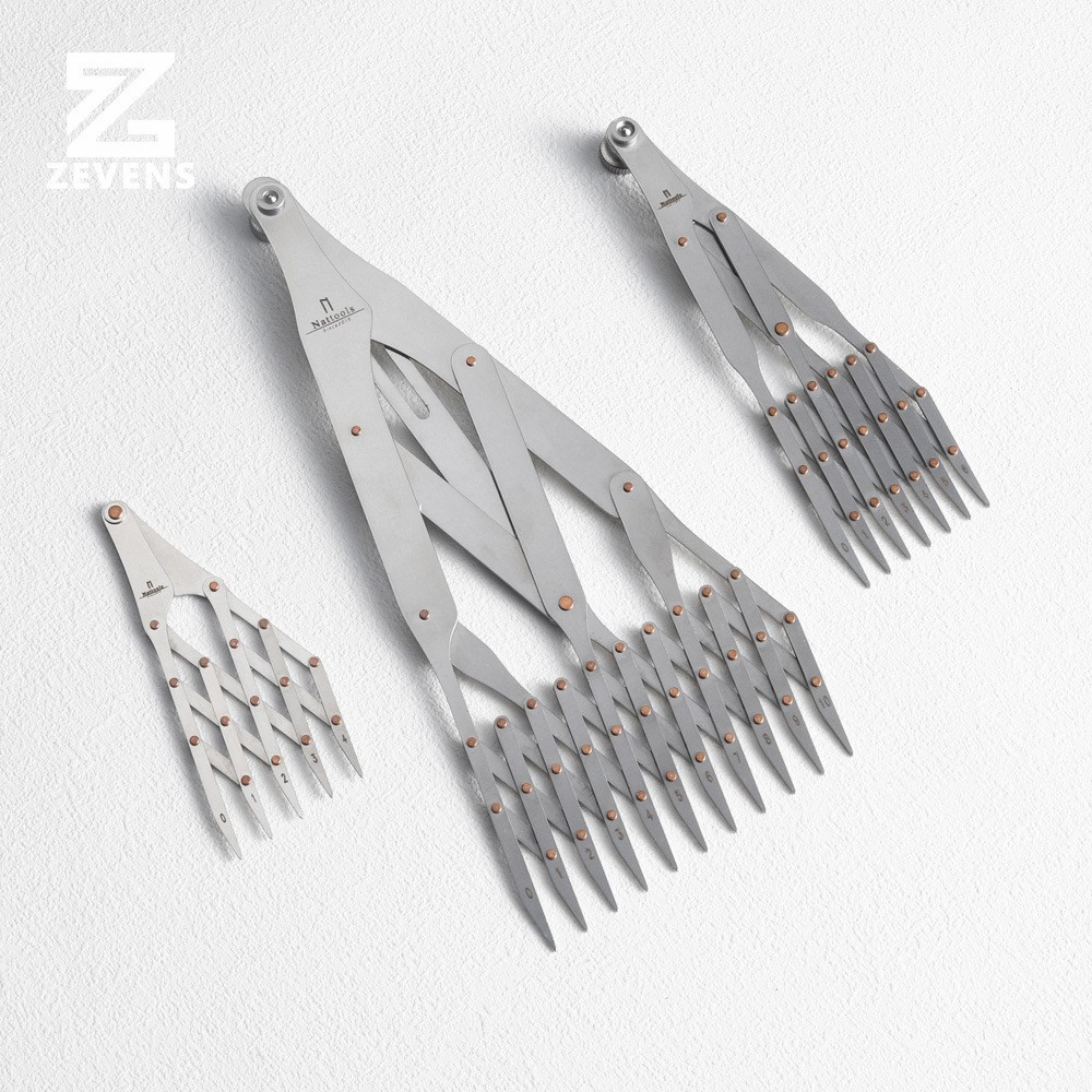 Nattools สแตนเลส Equal Range ไม้บรรทัด 4806 Handmade DIY นาฬิกาหนังเข็มขัดทําเครื่องมือ Fast Equalization