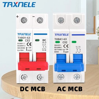 2P AC DC 1000V MCB PV พลังงานแสงอาทิตย์ Mini Circuit Breaker แบตเตอรี่สวิทช์ 16A 20A 25A 32A 50A 63A