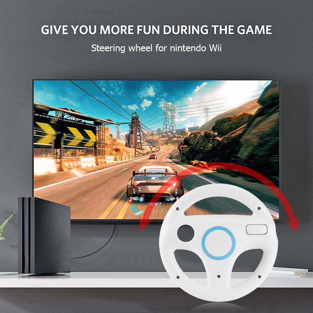 พวงมาลัยเกม นวัตกรรมและ Ergonomlc พลาสติก สําหรับ Nintend for Wii Mario Kart Racing Games รีโมทคอนโทรล