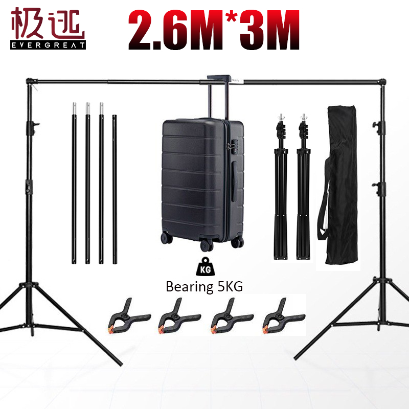 ชุดขาตั้งฉากหลัง 260 ซม. x 300 ซม. * 4 คลิป / 8.5 ฟุต x 10 ฟุต