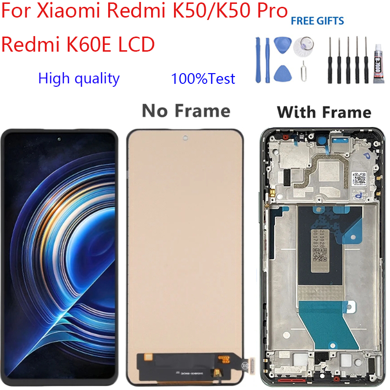 อะไหล่หน้าจอสัมผัส LCD แบบเปลี่ยน สําหรับ Xiaomi Redmi K50 K50 Pro Redmi K60E