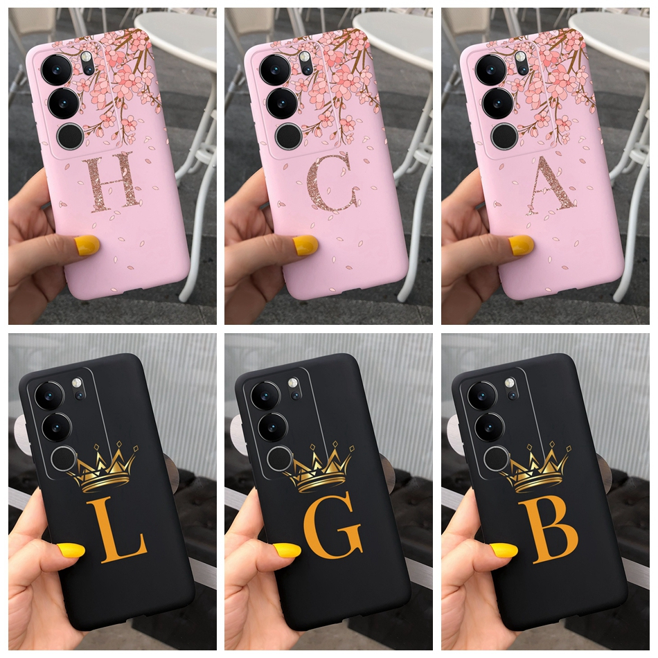 เคสซิลิโคนนิ่ม ลายมงกุฎ ซากุระ แฟชั่น สําหรับ Vivo V29 V2250 V29 Pro V2251 VivoV29 V 29 29Pro 5G