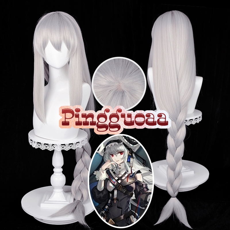 Arknights Specter the Unchained Cosplay Wig 120cm Long Braided Silver Wigs Heat Resistant Synthetic Hair