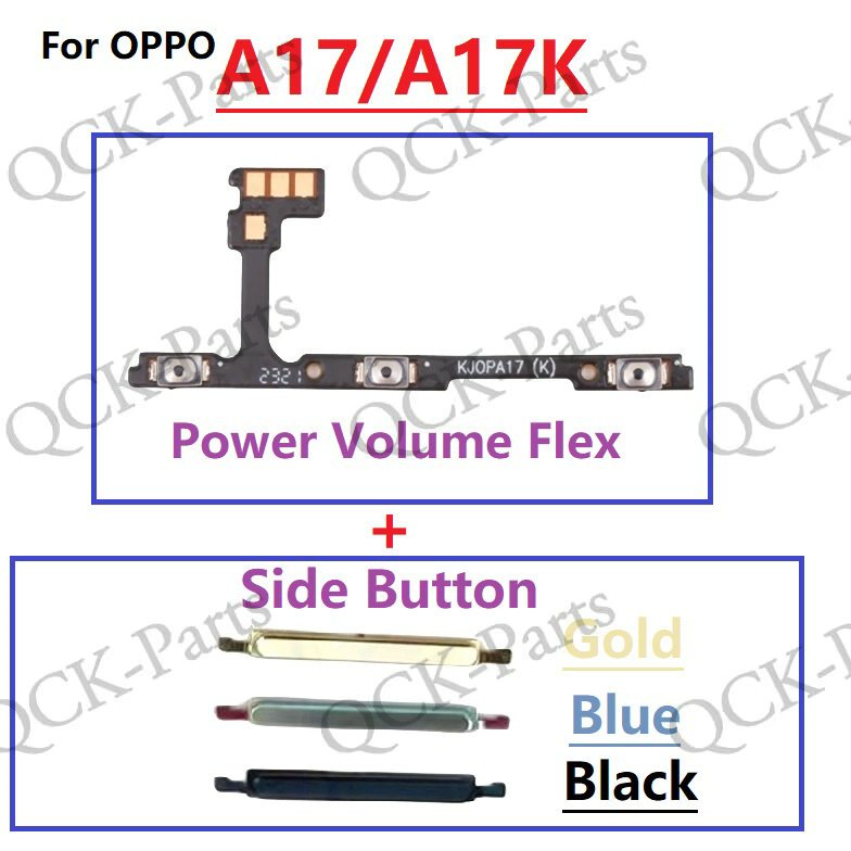 ปุ่มกดสวิตช์เปิด ปิด ด้านข้าง แบบเปลี่ยน สําหรับ OPPO A17 A17K