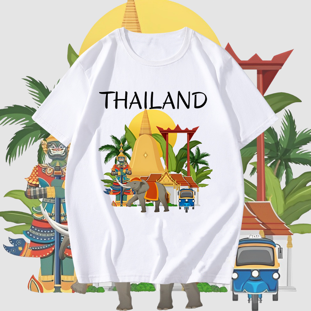 (🔥เสื้อเฮีย🔥) เสื้อ Bangkok Thailand Souvenir T-shirt  เสื้อที่ระลึก  ของฝากจากไทย  ไม่จำกัดเพศ cott