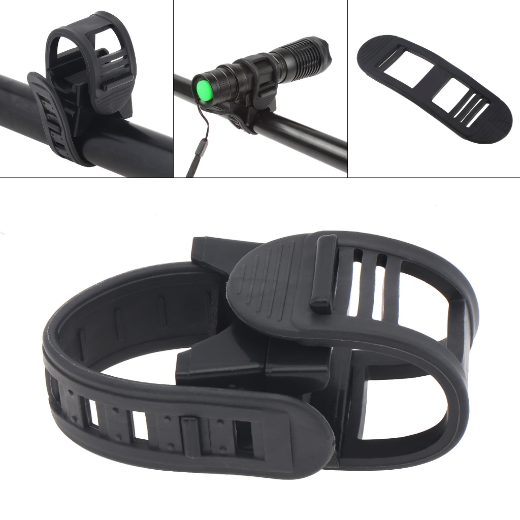 อุปกรณ์เมาท์ขาตั้งยาง หมุนได้ 360 องศา สําหรับวางไฟฉาย LED ติดรถจักรยาน