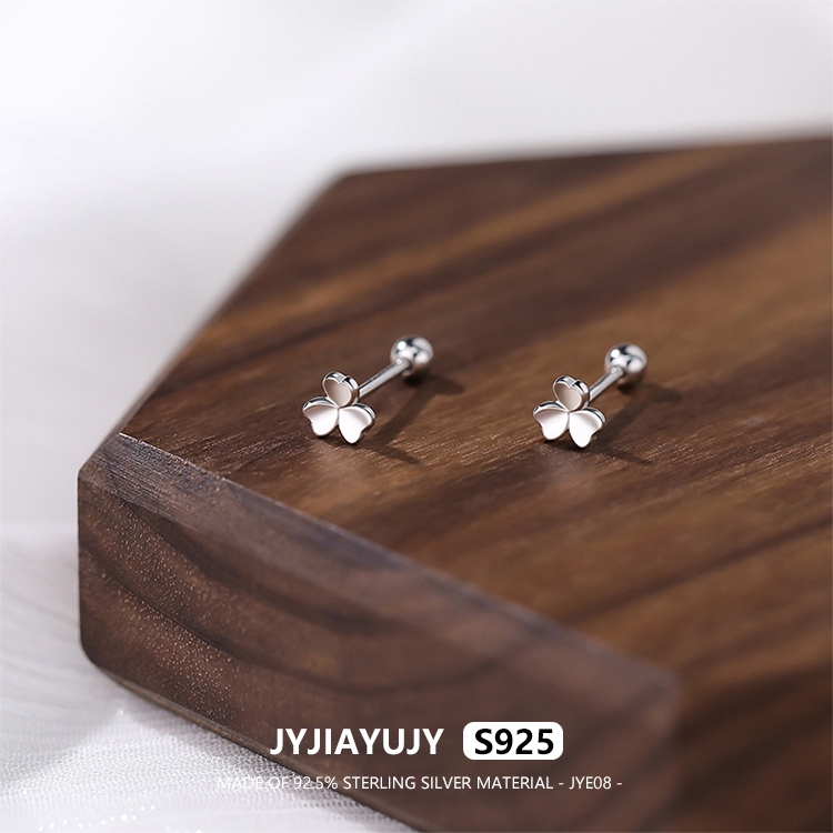 Jyjiayujy ของแท้ 100% ต่างหูเงิน S999 ประดับลูกปัด รูปดอกไม้ คุณภาพสูง เหมาะกับเป็นของขวัญ แฟชั่น JY
