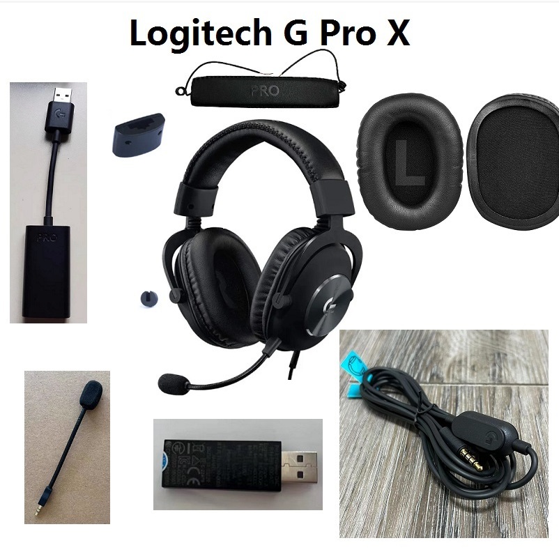 อะไหล ่ เดิมสําหรับ Logitech G Pro X ชุดหูฟัง Gprox บานพับหัวเข ็ มขัดอะแดปเตอร ์ Receivers,Microphone,sound card,Audio สาย