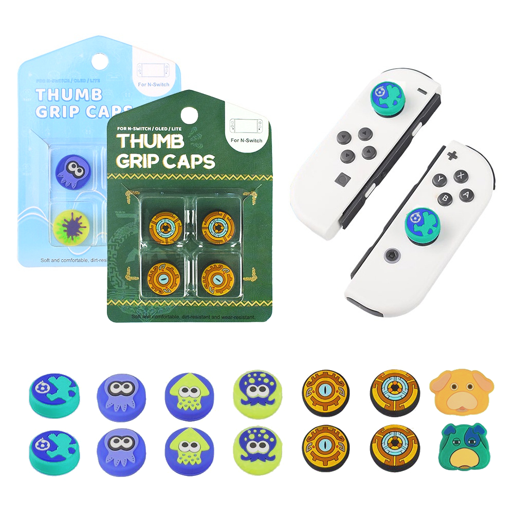 Switch Rocker Caps 1 คู่ (2 ชิ้น) การออกแบบธีมเกมสําหรับ Nintendo Switch / OLED/ Lite พร้อมสต็อก Analog Caps SW000009 สําหรับ JoyCon
