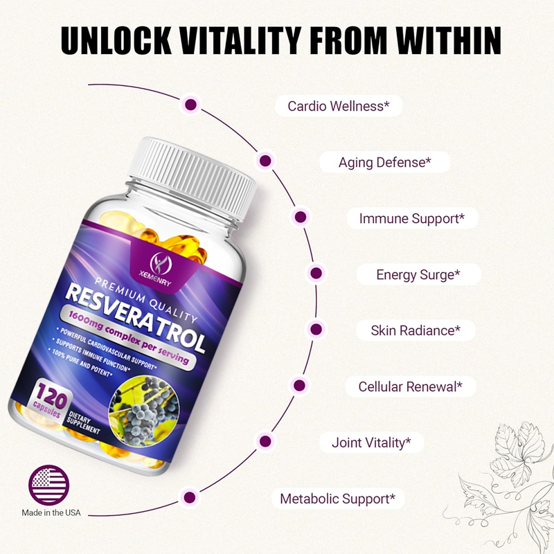 Resveratrol ผลิตภัณฑ์เสริมอาหาร ต้านอนุมูลอิสระ ต่อต้านริ้วรอย - รูปที่ 4