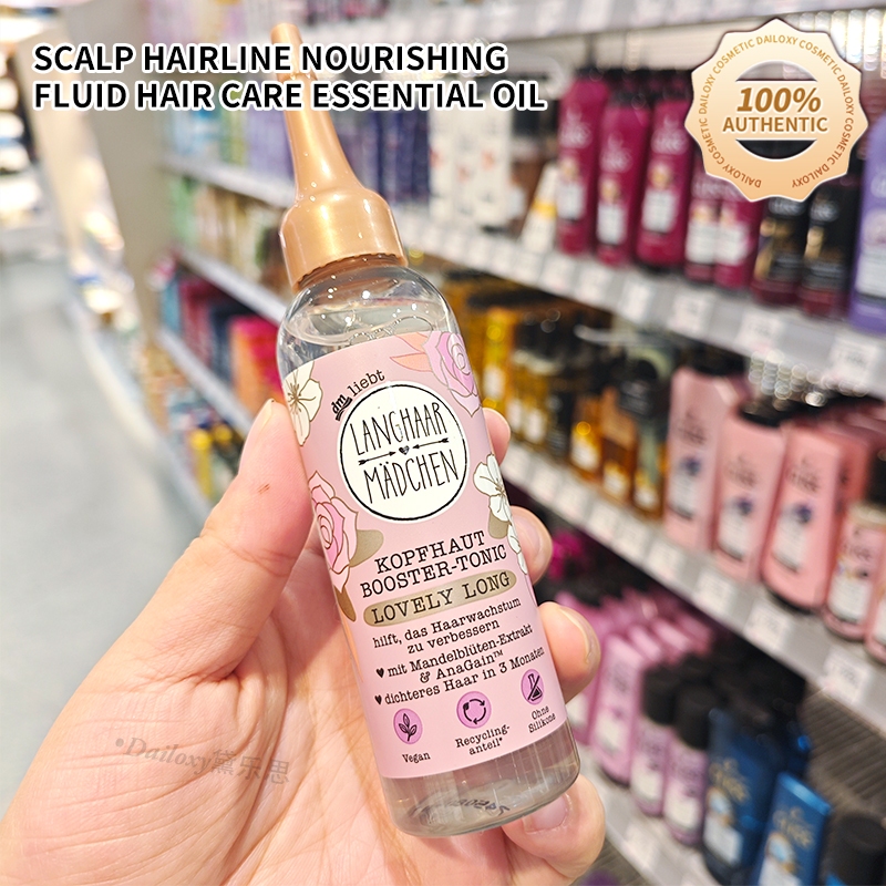 Germany dm Liebt Langhaar Madchen Kopfhaut Booster-tonic สารละลายสารอาหารบำรุงเส้นผม หนังศีรษะ เส้นผม น้ำมันหอมระเหย75ml