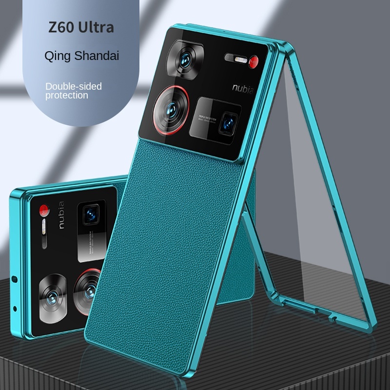 Zte Nubia Z60 Z50 Z50S Ultra เคส 360 ป้องกันเต็มรูปแบบ ด้านหน้า กระจกนิรภัย ด้านหลัง หนัง PU สําหรับ