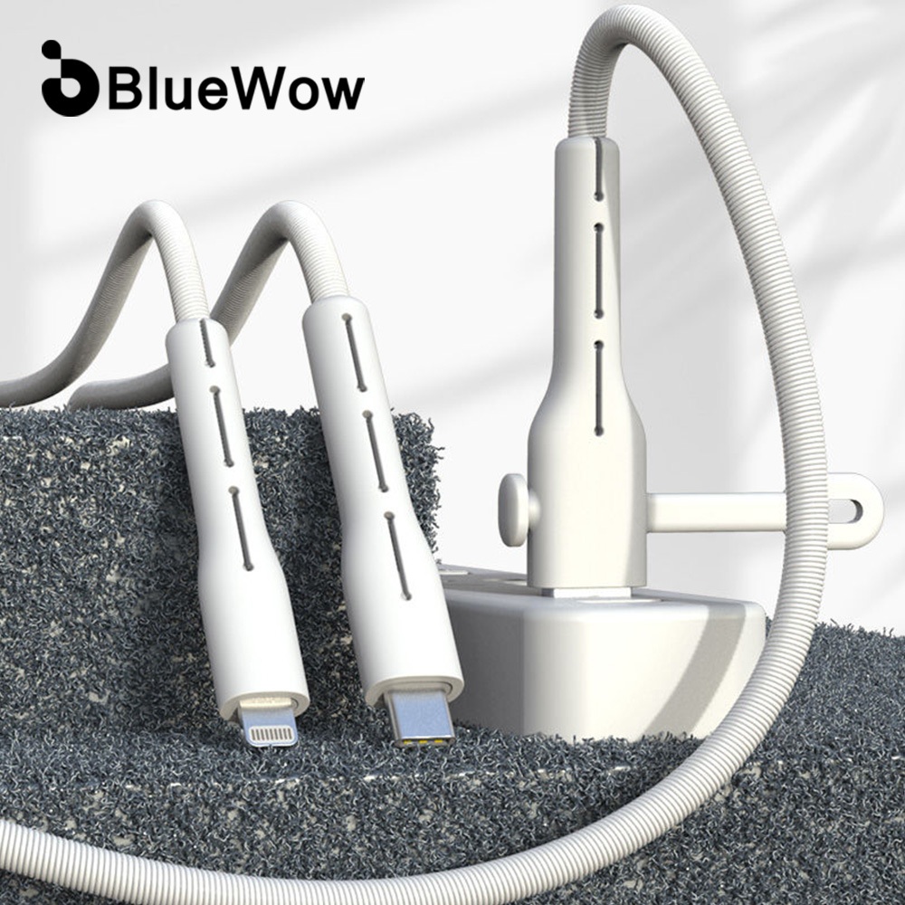 Bluewow ใหม่อัพเกรดสาย Protector/Cord Protector สําหรับ iPhone 16 15 Plus 15 Pro Max สายชาร์จ