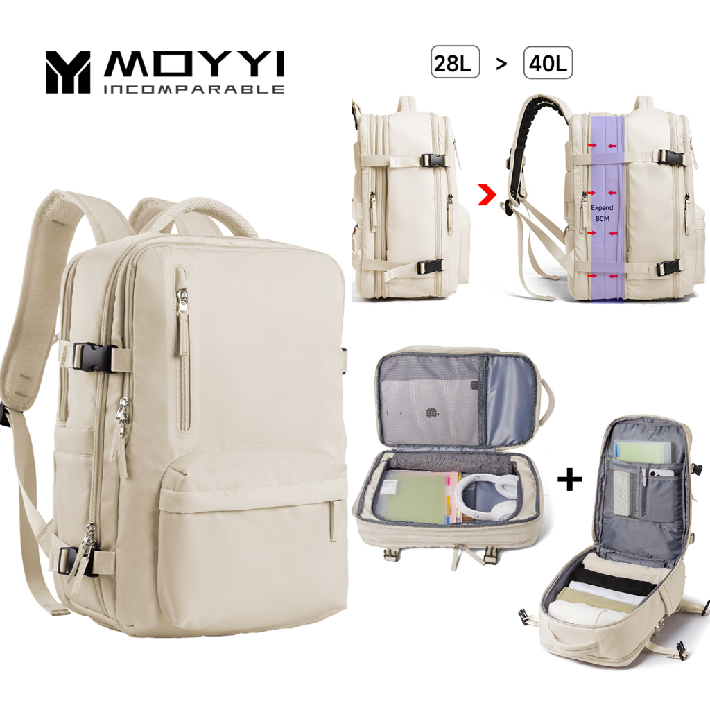 Moyyi สินค้าใหม่ 50%off กระเป๋าเป้สะพายหลัง กันน้ํา ขนาดใหญ่ 17 17.3 นิ้ว แยกแห้ง และเปียก สําหรับใส่แล็ปท็อป เดินป่า กระเป๋าเดินทาง