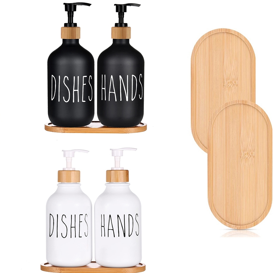 เครื่องจ่ายสบู่ล้างมือ และจาน ขนาด 500 มล. พร้อมขวดปั๊มสบู่ สําหรับตกแต่งห้องครัว และห้องน้ํา