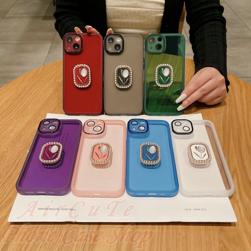 เคส OPPO A60 A58 A57 A54 A53 A38 A18 A17 A17K A16 A16K A15 A15S A98 A96 A92 A79 A78 A77S A76 A52 A31 A12 A9 A7 A5 A5S A3S 4G 5G 2020 2021 2022 2023 Clear Protect Camera Film Pearl tulip Flower Soft Case