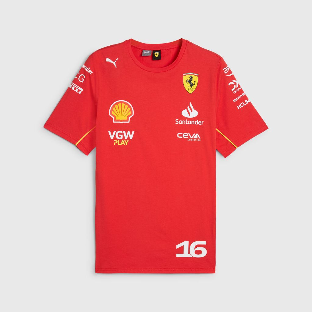 ใหม่ F1 ชุดแข่งรถ + เสื้อโปโล ฤดูร้อน Ferrari 2024 F1