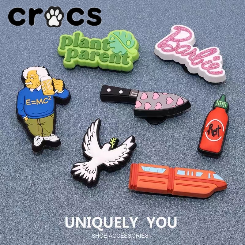 อุปกรณ์เสริม หัวเข็มขัด รูปการ์ตูนดอกไม้น่ารัก สําหรับรองเท้า Crocs Jibbitz DIY 2024