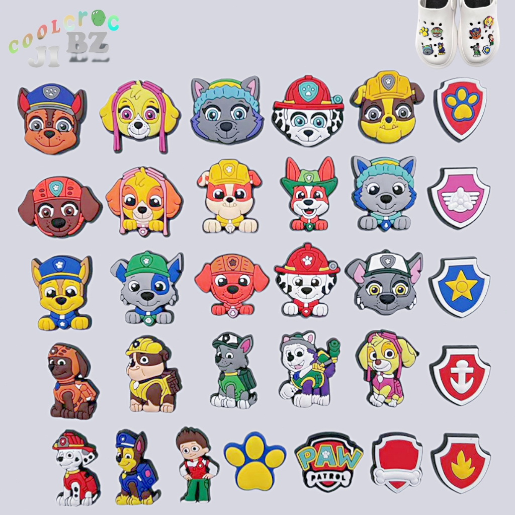 ใหม่ Jibbitz อุปกรณ์เสริม หัวเข็มขัด ลายดอกไม้ สําหรับตกแต่งรองเท้า Crocs PAW Patrol Series