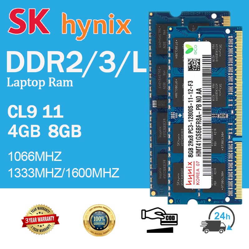 [24H SENT] Hynix 2GB 4GB 8GB RAM DDR2 DDR3 DDR3L 667Mhz 800Mhz 1066Mhz 1333Mhz 1600MHz Memory PC3 12