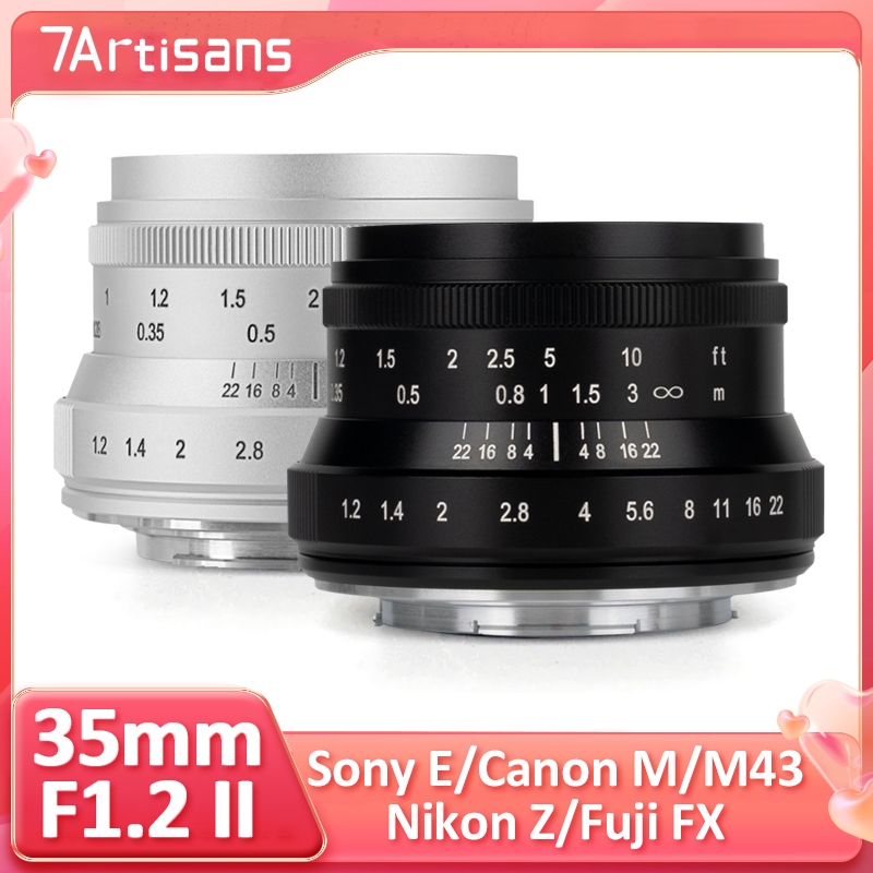 7artisans 35mm F1.2 II APS-C เลนส์โฟกัสแมนนวล รูรับแสงขนาดใหญ่ สําหรับ Micro 4/3 Sony E A6000 A7III Fuji X Canon EF-M Nikon Z Z5