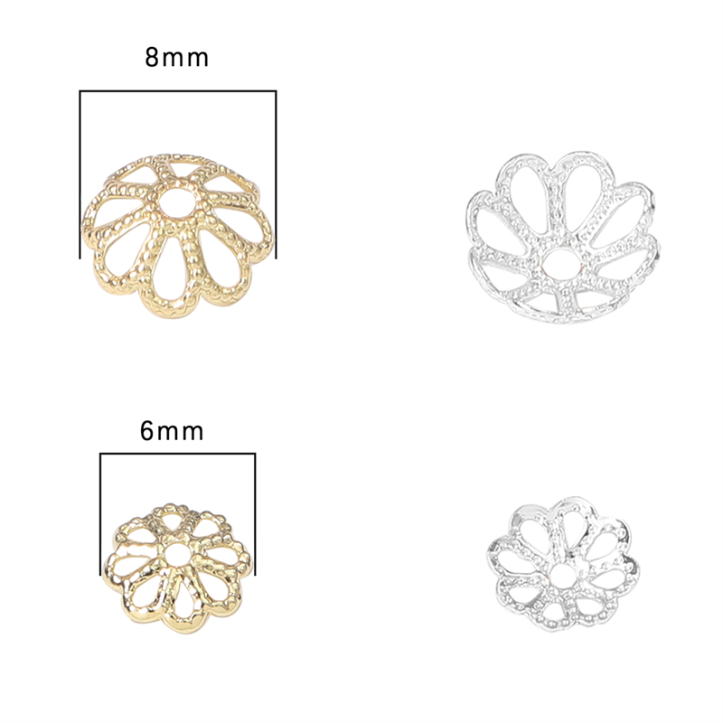 ของตกแต่ง ขนาดเล็ก 8 หรือ 6 มม. สีบรอนซ์ สําหรับเครื่องประดับ แฮนด์เมด Diy จํานวน 10 ชิ้น ต่อถุง