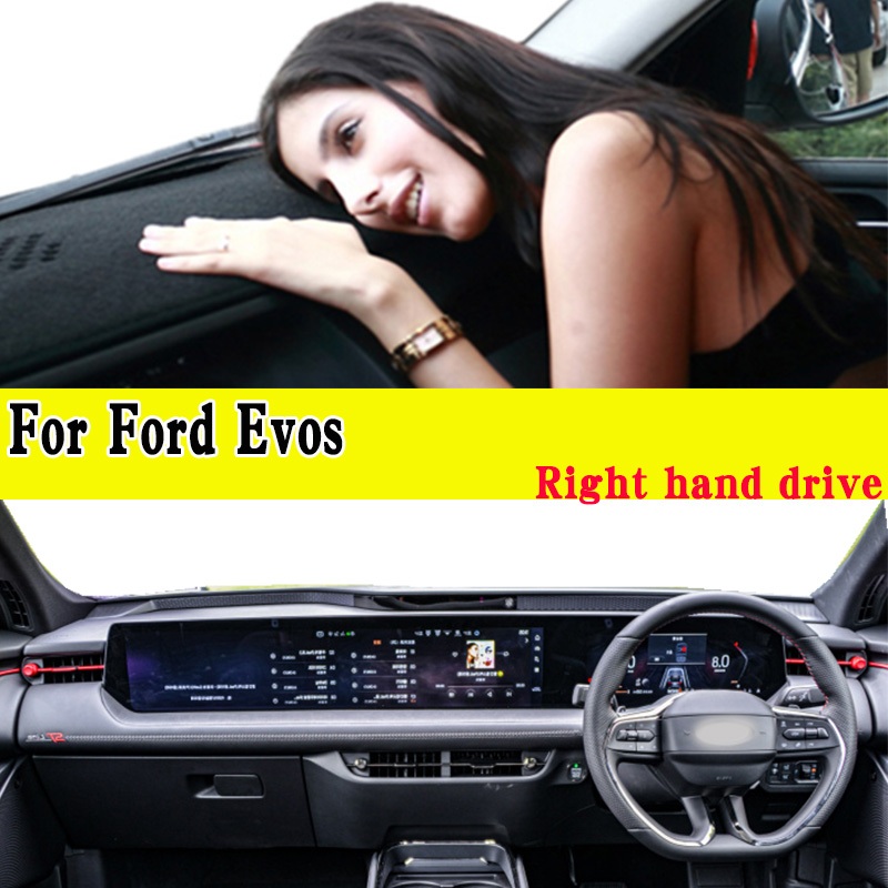 แผ่นแดชบอร์ด ป้องกันแดด มีฉนวนกันความร้อน สําหรับ Ford Evos