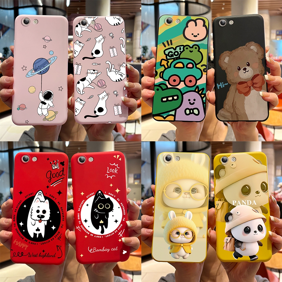 เคส Vivo 1606 Y53 Y53i 1603 1610 Y55 Y55s Y55a Y55l เคสกระต่ายน่ารัก แพนด้า พิมพ์เจลลี่ เคสโทรศัพท์