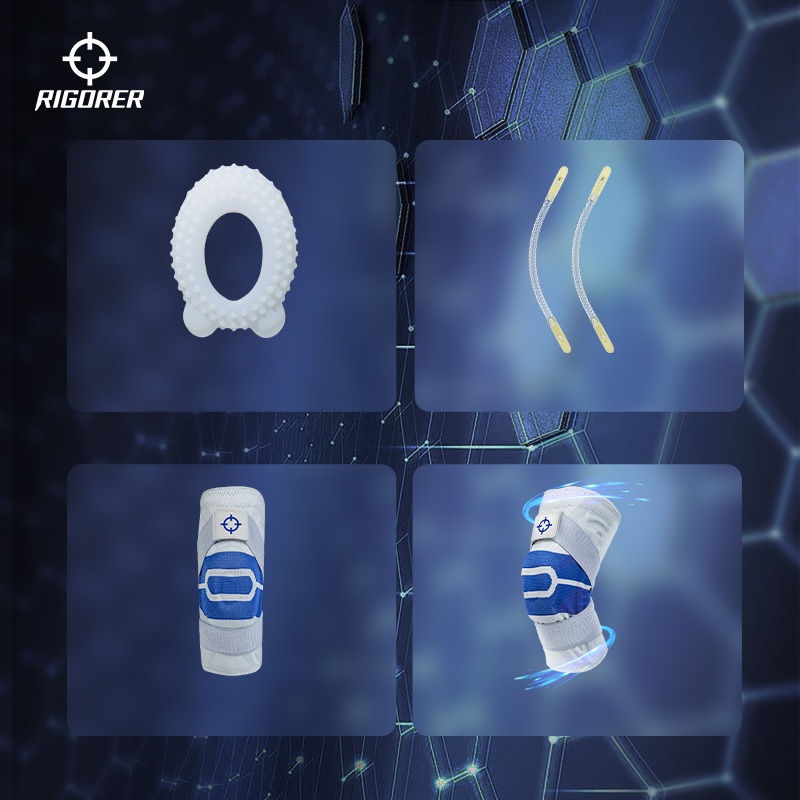 Rigorer สนับเข่าสําหรับบาสเกตบอลยืดหยุ่นสูงกีฬาเข่าสนับสนุน Breathable ลื่น U Nisex เข่า Protector ราคา ถูกที่สุด ดีลบีเคเค แกลเลอรีภาพที่ 6