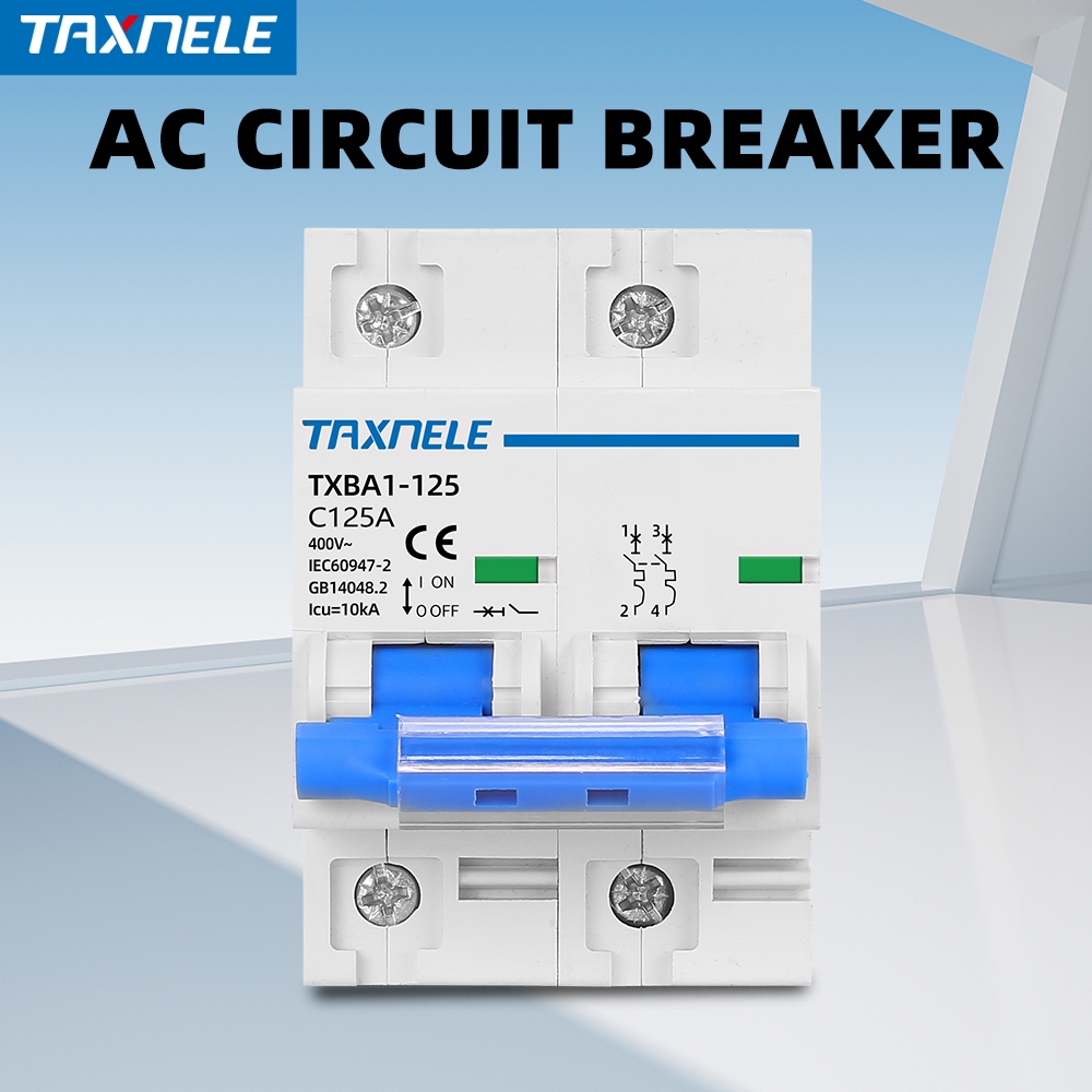 Ac 400V DC 600V 2P Mcb พลังงานแสงอาทิตย์ Mini Circuit Breaker สวิทช์ 125A 100A AC DC Mcb สําหรับ PV ระบบ TAXNELE