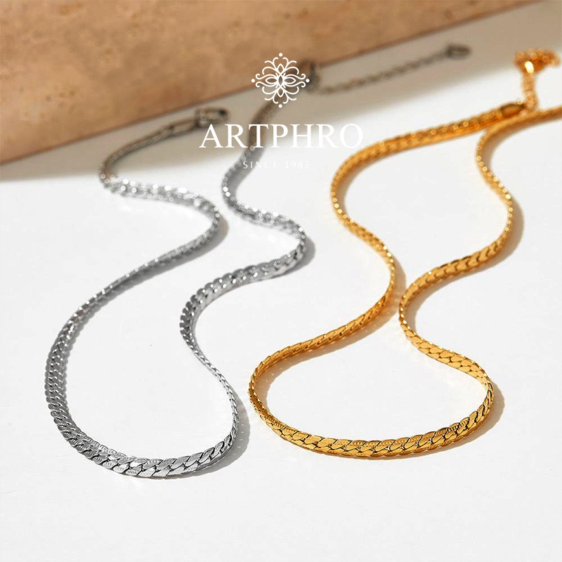 Artphro สร้อยคอไทเทเนียม เหล็กคิวบา สําหรับผู้หญิง