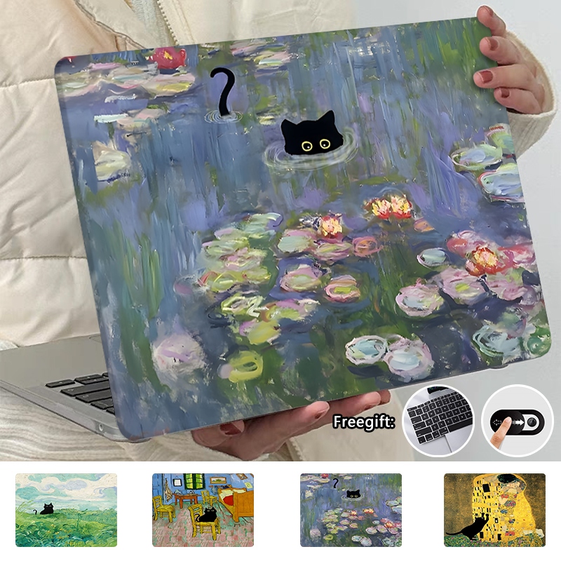เคส ลายภาพวาดสีน้ํามัน รูปคิตตี้ สําหรับ Macbook M3 Pro14 นิ้ว A2918 A2992 Pro16 A2991 Air M2 15 นิ้ว A2941 2022 Air M2 A2681 2020 Air M1 A2337 Retina13 A2179 Pro13 M1 M2 A2338 Pro15 2023