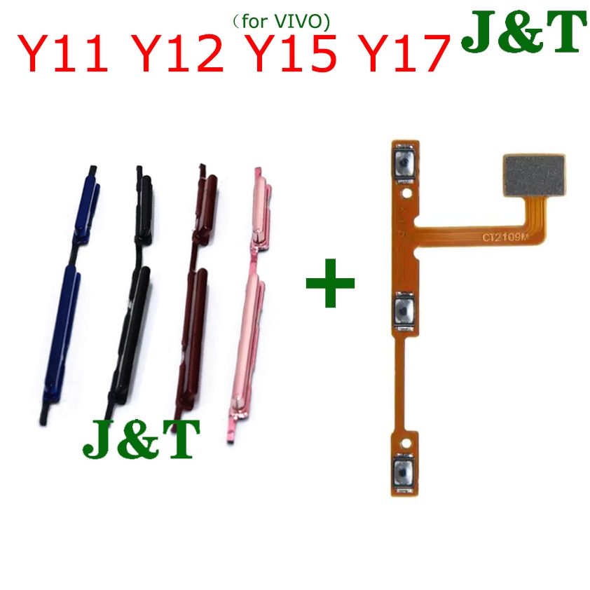 ปุ่มปรับระดับเสียงเปิดปิด Flex สําหรับ vivo Y11 Y12 Y15 Y17 Y3S 2019 โทรศัพท์ปุ่มด้านข้างสายริบบิ้น