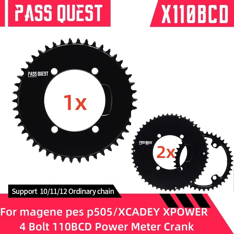 ใบจานหน้า Magene Power Meter PES P505 XCADEY Xpower Crankset 4 Bolt BCD110 chainring 1x chain ring 2x