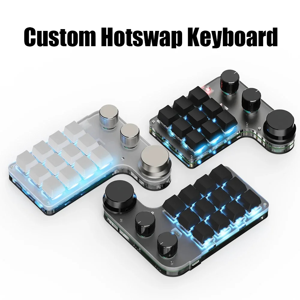 ⭐⭐⭐การเขียนโปรแกรม Macro Custom Knob Keyboard RGB 3 Key Copy Paste Mini ปุ่ม Photoshop Gaming Keypad